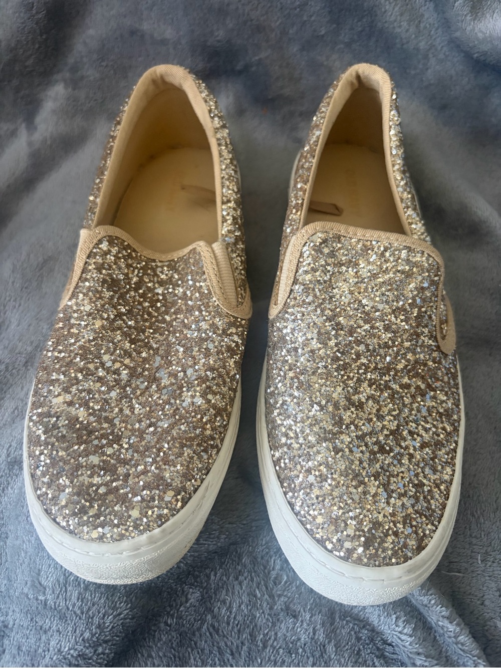 Old Navy Women’s Glitter Slip-On Sneakers - Gold